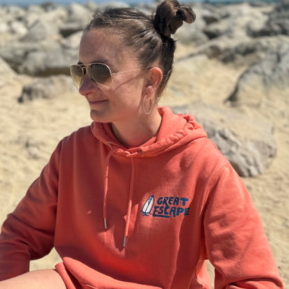 Organic Fiesta Orange Beach Vibes Only Hoodie