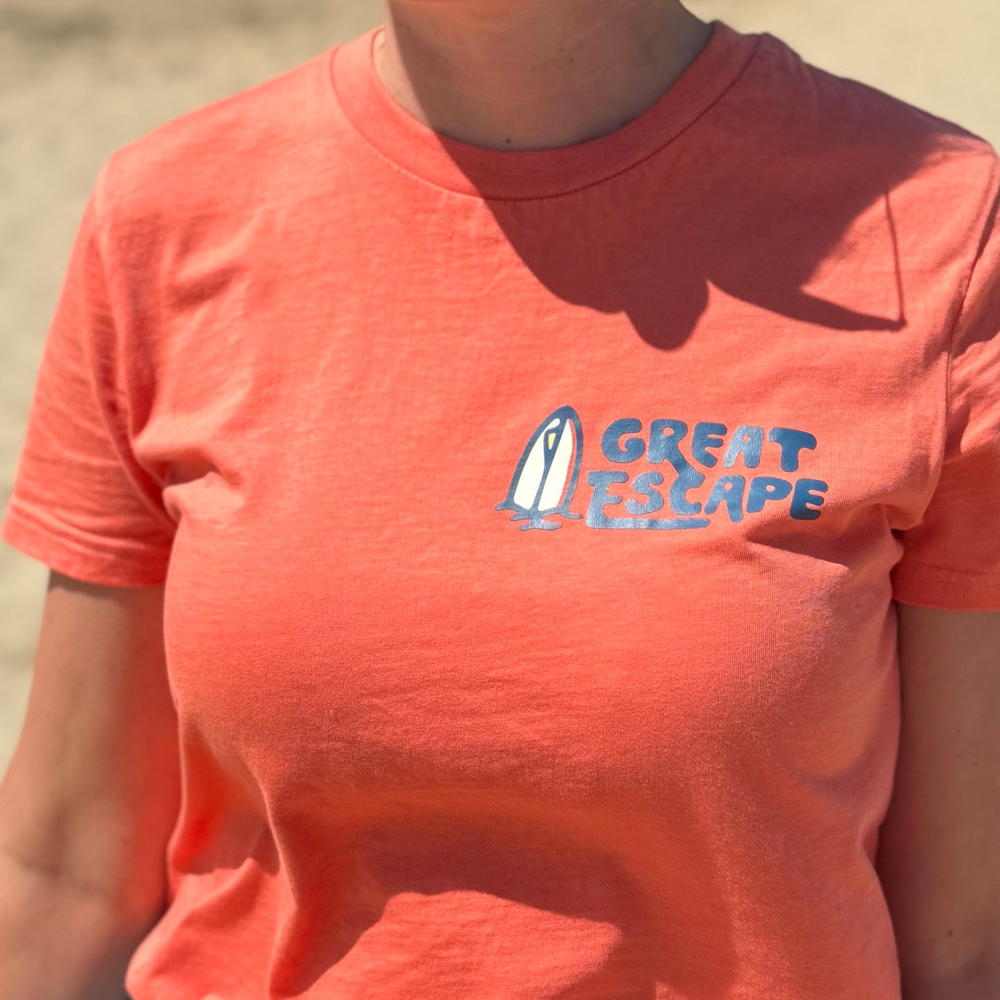 Organic Fiesta Orange Beach Vibes Only T-Shirt