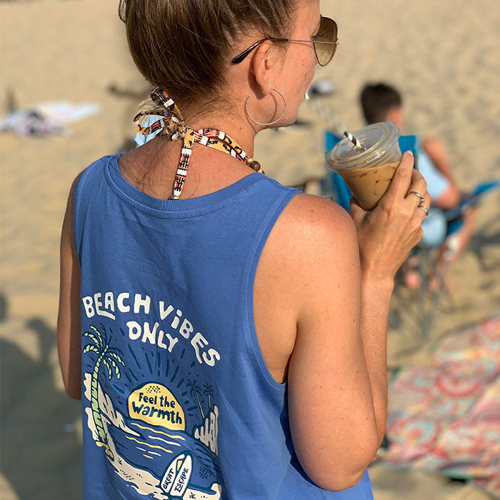 Organic Beach Vibes Only Cropped Vest Top