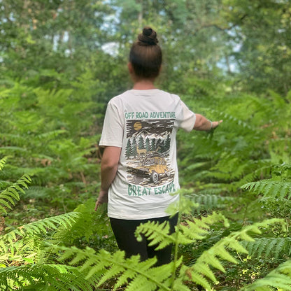 Organic Off Road Adventure T-Shirt - Khaki or Vintage White