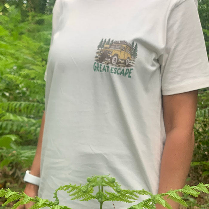 Organic Off Road Adventure T-Shirt - Khaki or Vintage White